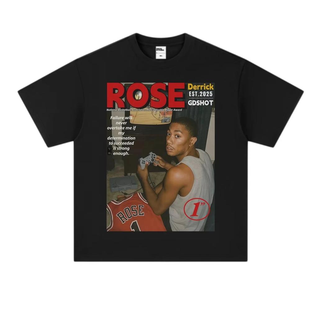 2026 Primavera_Verano Derrick Rose Póster de Partido Transpirable Milenio Baloncesto Fan Diario Casual Streetwear Moda Top