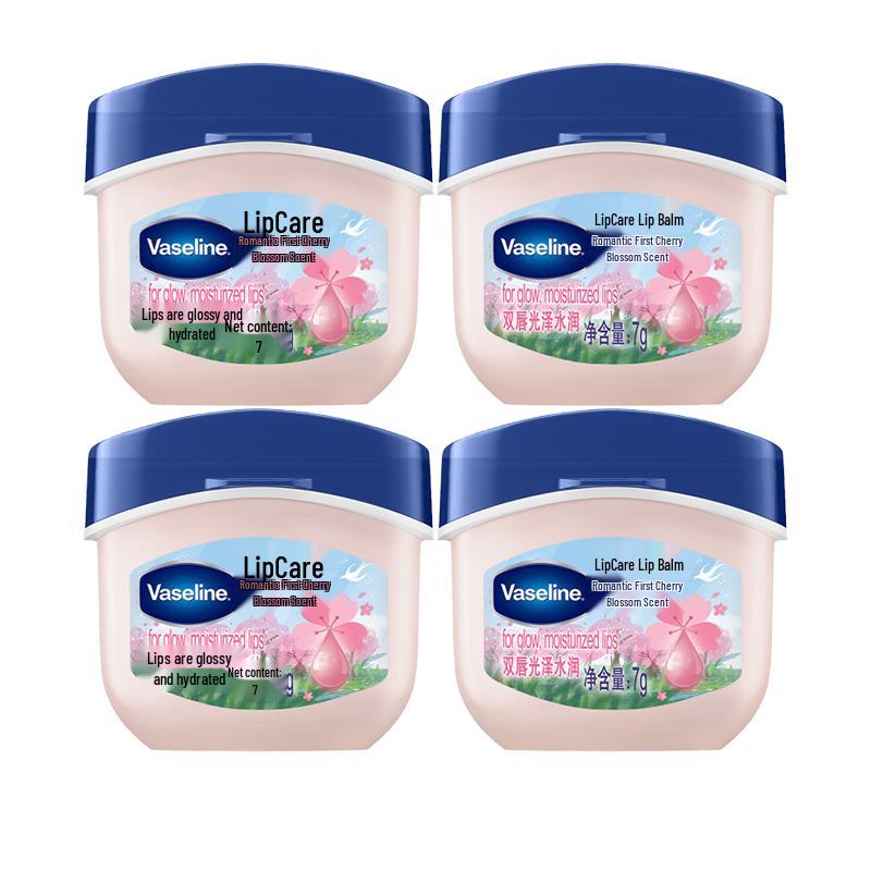 Vaseline Classic Lip Balm Romantic Cherry Blossom 4-Pack