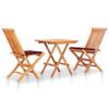 Day and Night - Day and Night 3-piece Bistro Set with Red Cushions Solid Teak Wood