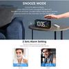 Digital Alarm Clock, Alarms With Size LED Display, Portable Mirror Alarm Clock With Double Alarm, Smart Alarm Clock, Snooze 4 Levels Of Bright
