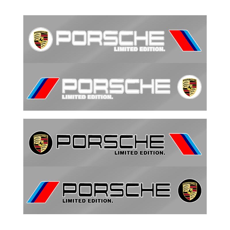 2pcs Auto Side Body Sports Sticker Decals Car 3D Stickers Car Accessories  For Porsche 911 918Spyder 928 944 968 Boxster Cayenne Macan Panamera