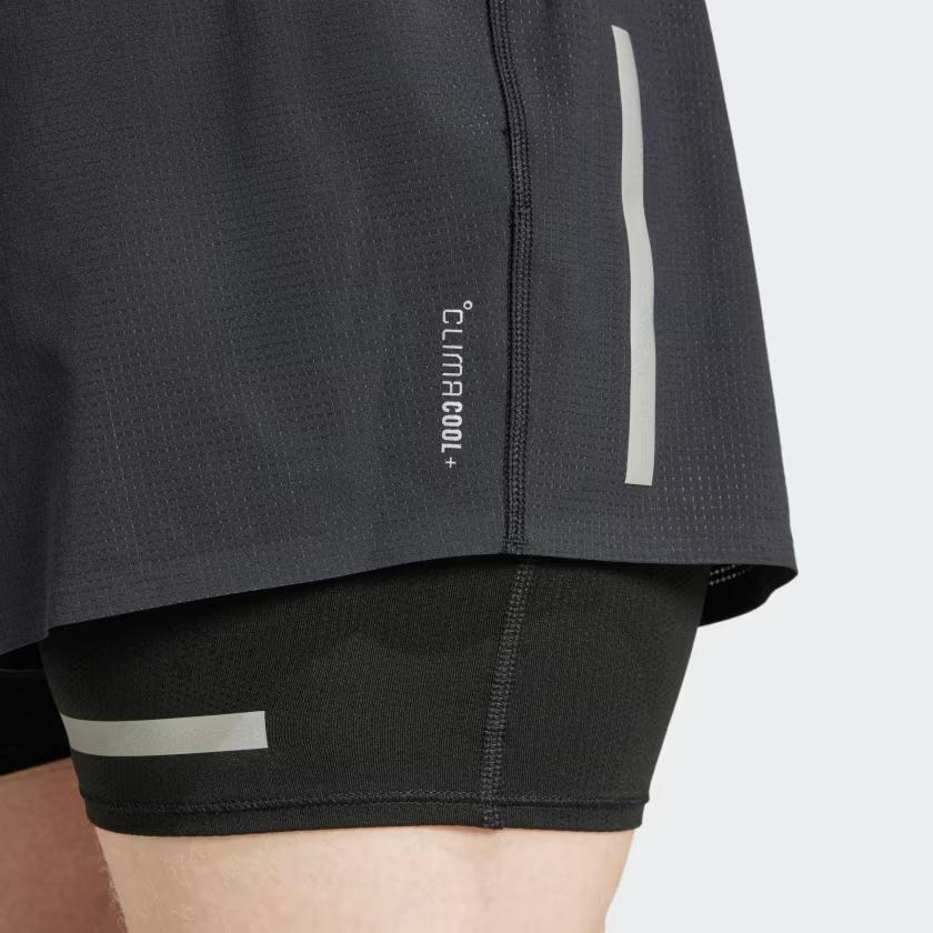 adidas Ultimative Laufshorts mit Reflektoren 2-in-1 Herrenshorts Schwarz JD7800