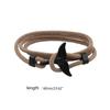 Unisex Zwart-Walvis Armband Verstelbare Nylon Touw Wikkelarmband voor Mannen Vrouwen Tieners Zwart Touw Polsband Armband Sieraden