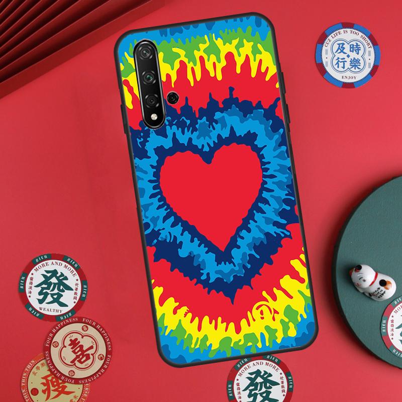 Heart Tie Dye For Huawei Nova 12s 7i 8i 11i 12i Y73 Y70 Y90 Y60 Y72 Y61 Y91 9 10 SE P30 Pro P40 Lite Case