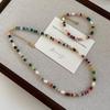 Retro Dopamine Colorful Freshwater Pearl & Natural Stone Crystal Necklace