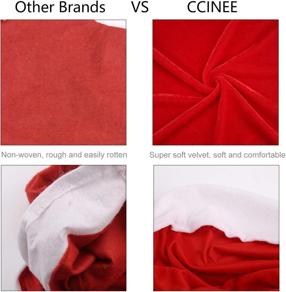 4pc Red Hat Dining Chair Slipcovers,Christmas Chair Back Covers Kitchen Chair Covers for Christmas Holiday Festival Decoration
