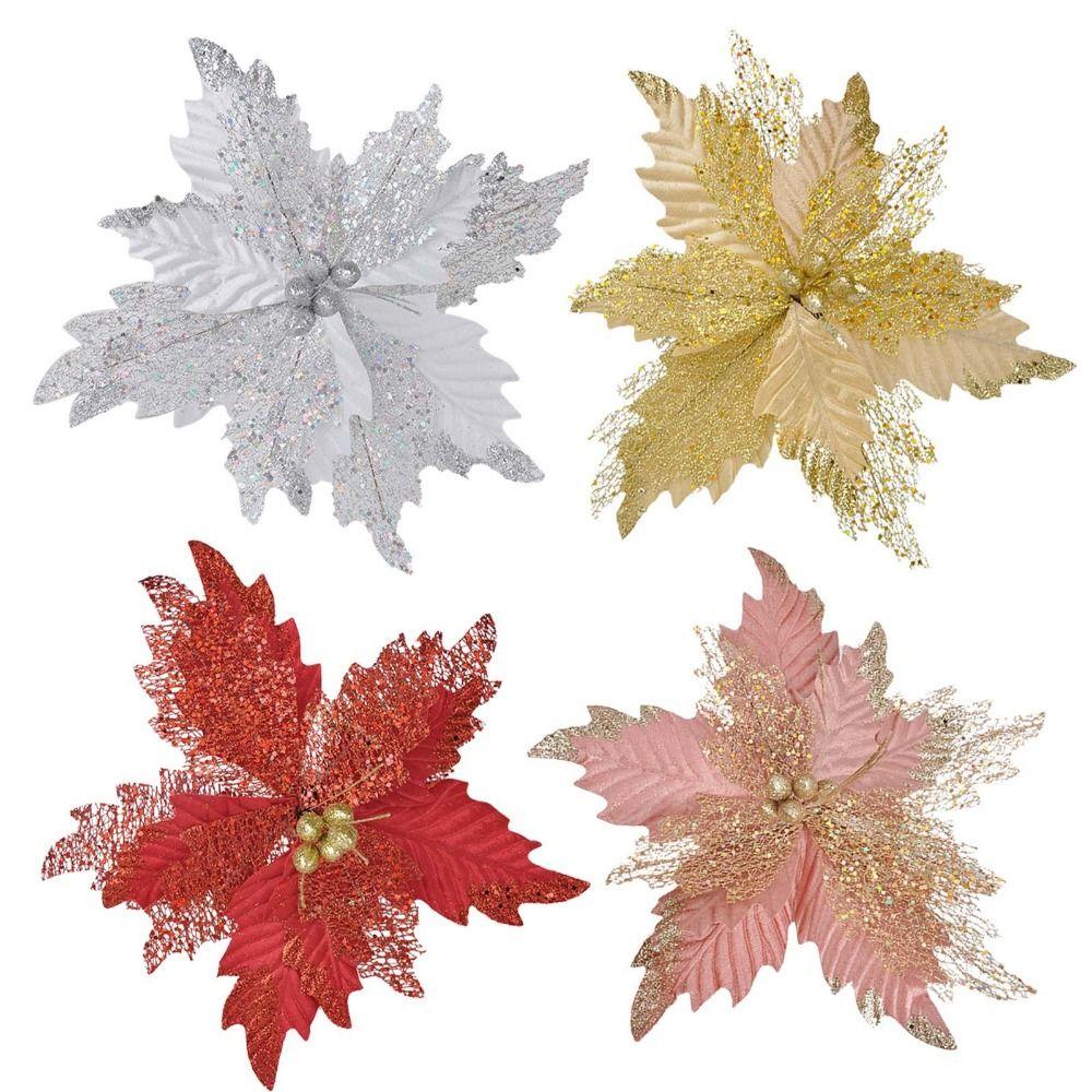 Handgefertigte simulierte Paillettenblume Glänzender Weihnachtsbaumschmuck Hochzeitsgeschenk