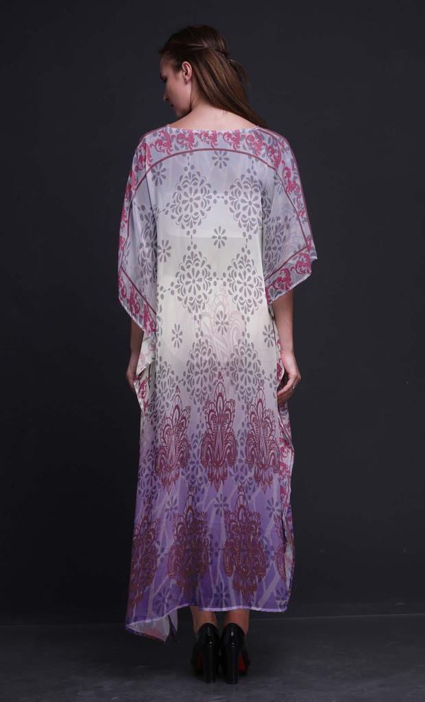 Phagun Paisley Ethnic Womens Long Beach Kaftan Beachwear Bikini Coverup Maxi