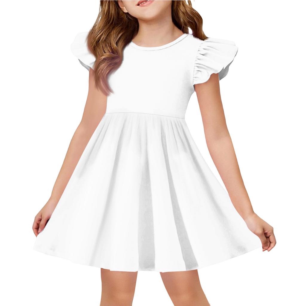 Girls' Summer Princess Dress - A-Line T-Shirt Dress Easter Day