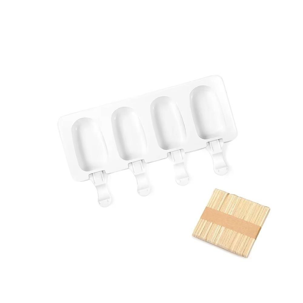 4 Cell Popsicle Mold Oval Cake Pop Mold Maker DIY Ice Cream Mold Summer