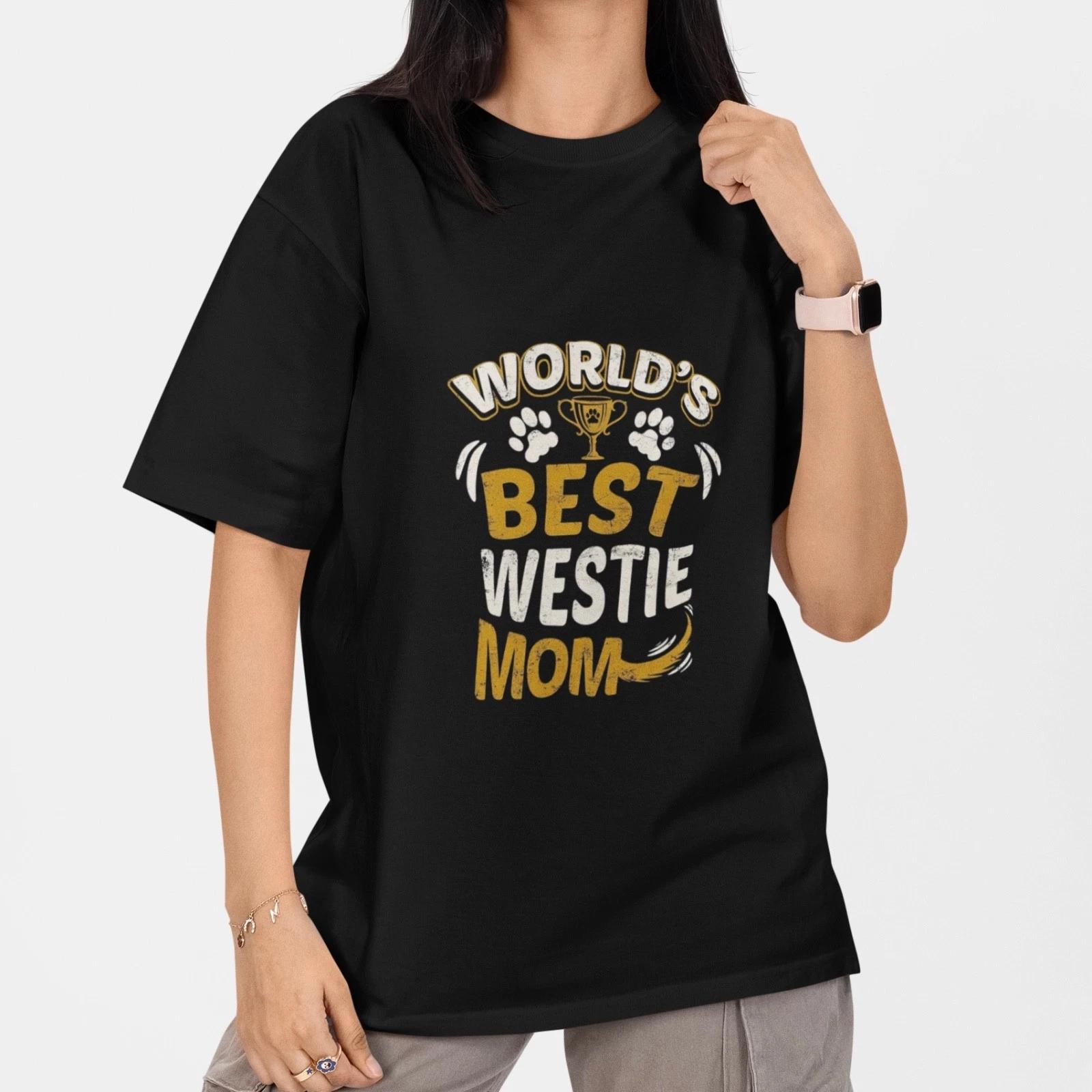 

World’s Best Westie Mom Shirt Dog Mom T-Shirt Cute Puppy Lover Gift XXL