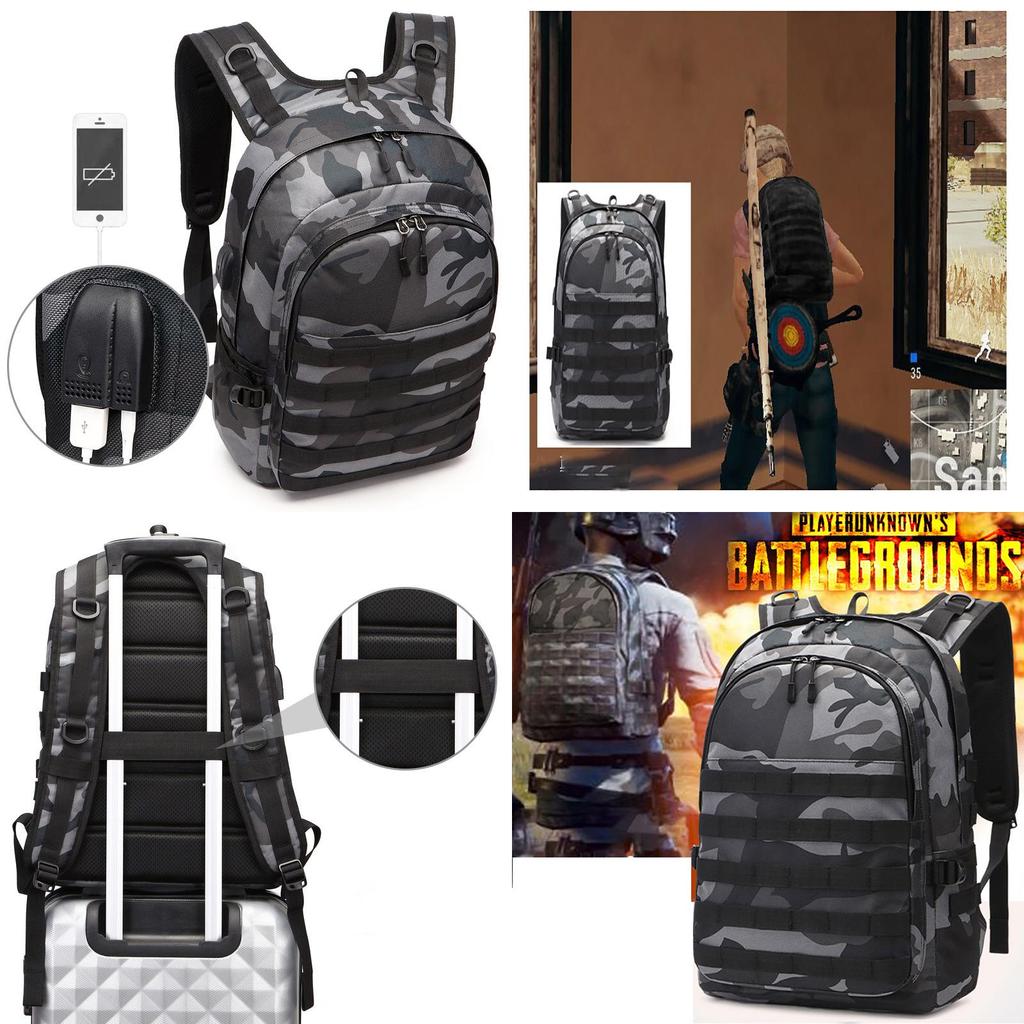 Pubg New Playerunknowns Battlegrounds Level 3 Backpack With Usb Charger Port