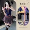 Sexy Jk Plaid Campus Uniform Sexy Babes Hip-length Miniskirt Seduction Pure Desire College Suit