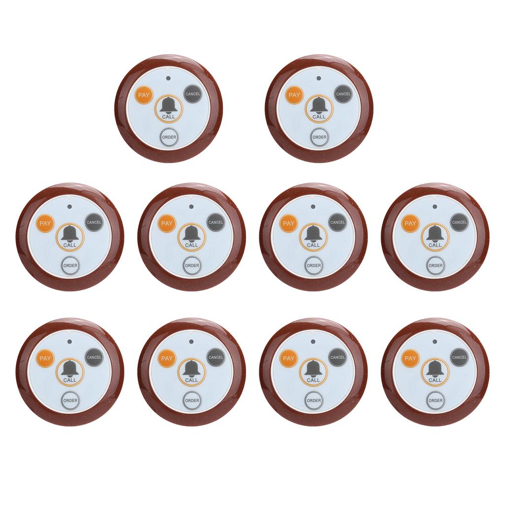 Sistem de apelare pager wireless cu 10 bucăți pentru servirea meselor în restaurant SUC04 433.92MHz DC6V