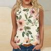Women's Casual Round Neck Printed Sleeveless Vest Tops Vest