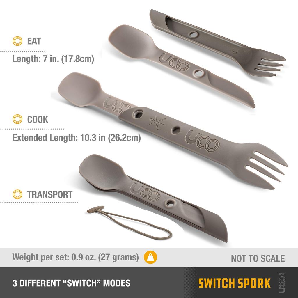 UCO Outdoor Camping Tableware Switch Spoke Utensil Set Sandstone Japanese 27008 [Official Product]