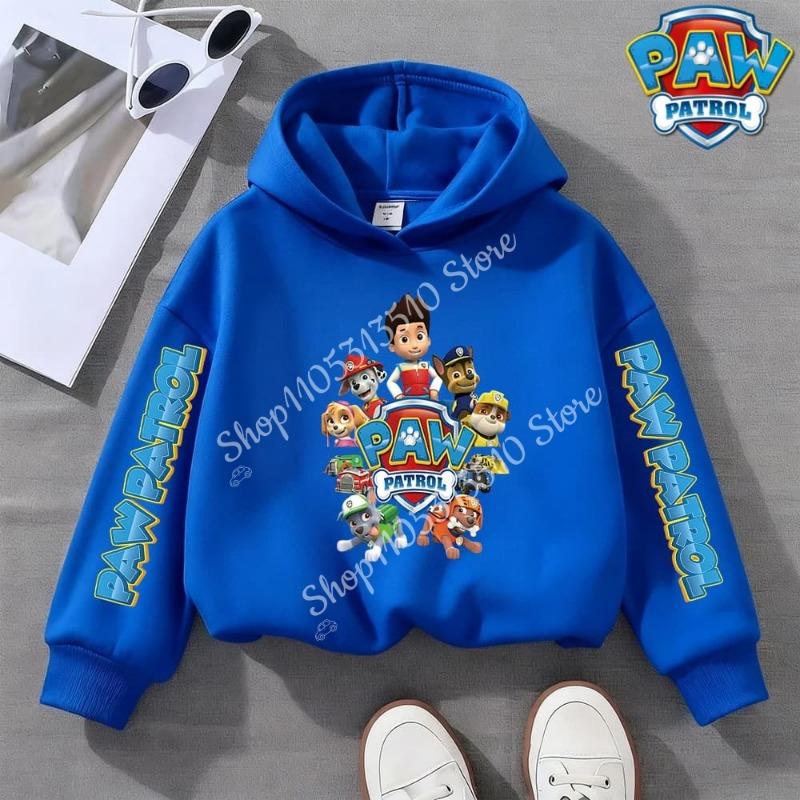 Paw Patrol Clothing for Boy Girl Long Sleeve Hoodie Chase Skye Clothes Tee Comfortable Tops Cartoon Base Swsweatshirt Kids Gift