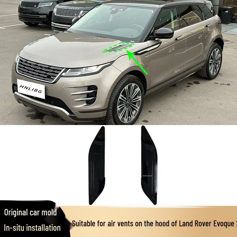 Electroplated Silver/Black Hood Air Vent for 2020 Land Rover Range Rover Evoque (LR155568, LR155567)