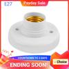 220V E27 Lamp Holder Home Corridor Stair Round Light Bulb Socket Base White House Energy-saving Night Outdoor Garage