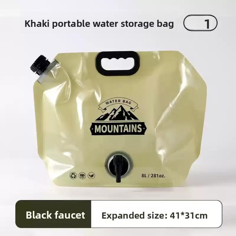 

Большая вместимость Утолщенный Автомобильный Кемпинг Пищевой Мягкий Открытый Портативный Мешок для Хранения Воды 8L хаки