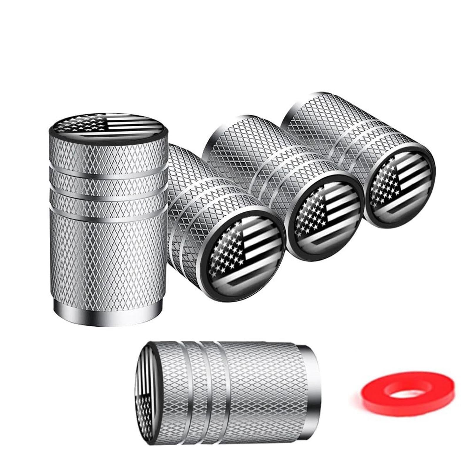 

Крышка стержня шины 4 шт., металлическая крышка для шин с пластиковым вкладышем, устойчивая к утечкам для легковых и грузовых автомобилей 4 шт. One Size