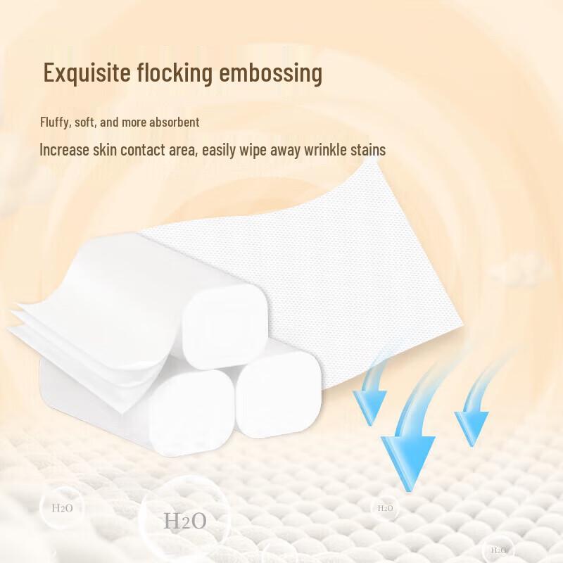 Qingfeng Virgin Wood Pulp 3-Ply Coreless Toilet Paper, 100 Rolls