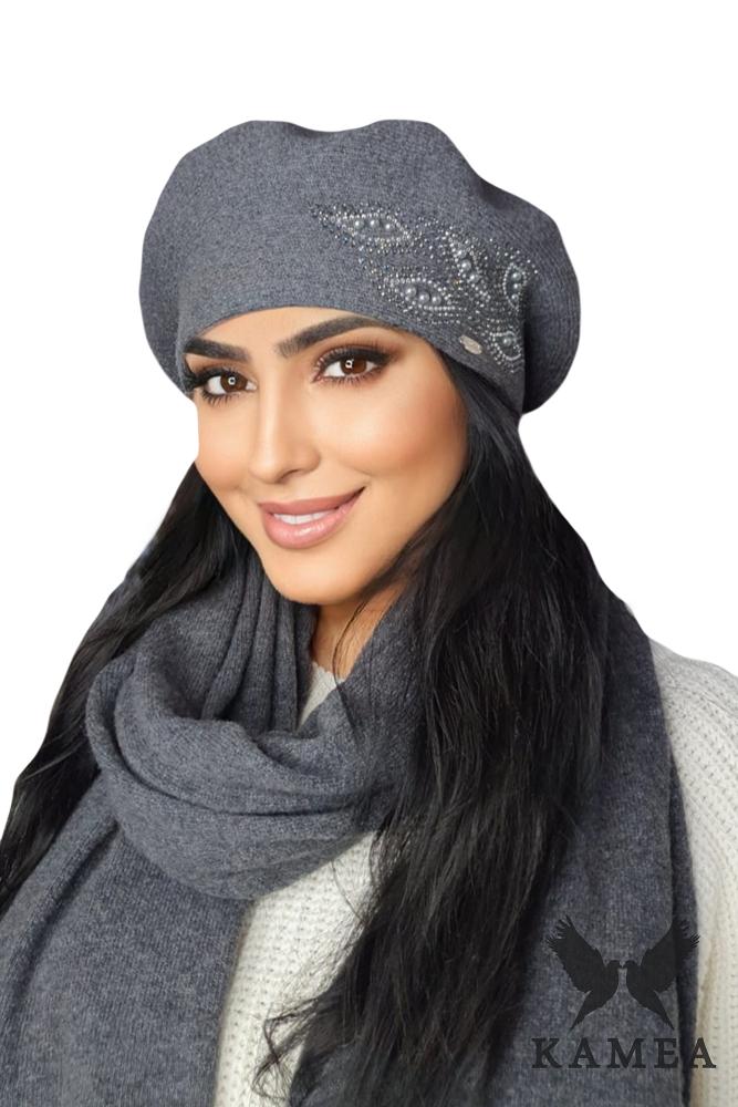 Heidi Women' Winter Beret Graphite Color