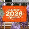 2D Flach, 1 Stück Jahrgang 2026 Senior Aluminiumschild 20x30 cm - Retro Orange verwittertes Design, "JAHRGANG 2026 Senior!"""Zitat, Abschlussgeschenk für High"""