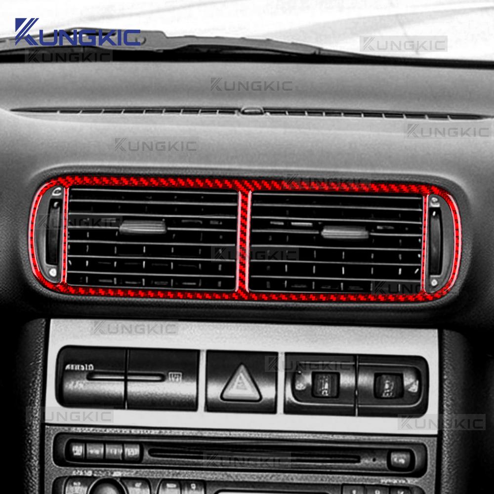 Carbon Fiber Style Interior Moulding for Seat Leon MK1 1M 1999 2000 2001 2002 2003 2004 Center AC Air Vent Outlet Interior Panel