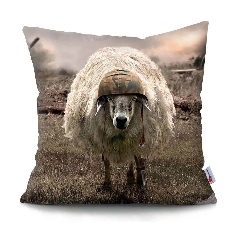 Roztomilá legrační zvířátka povlak na polštář pohovka do auta domácí dekorace povlak na polštář polyester