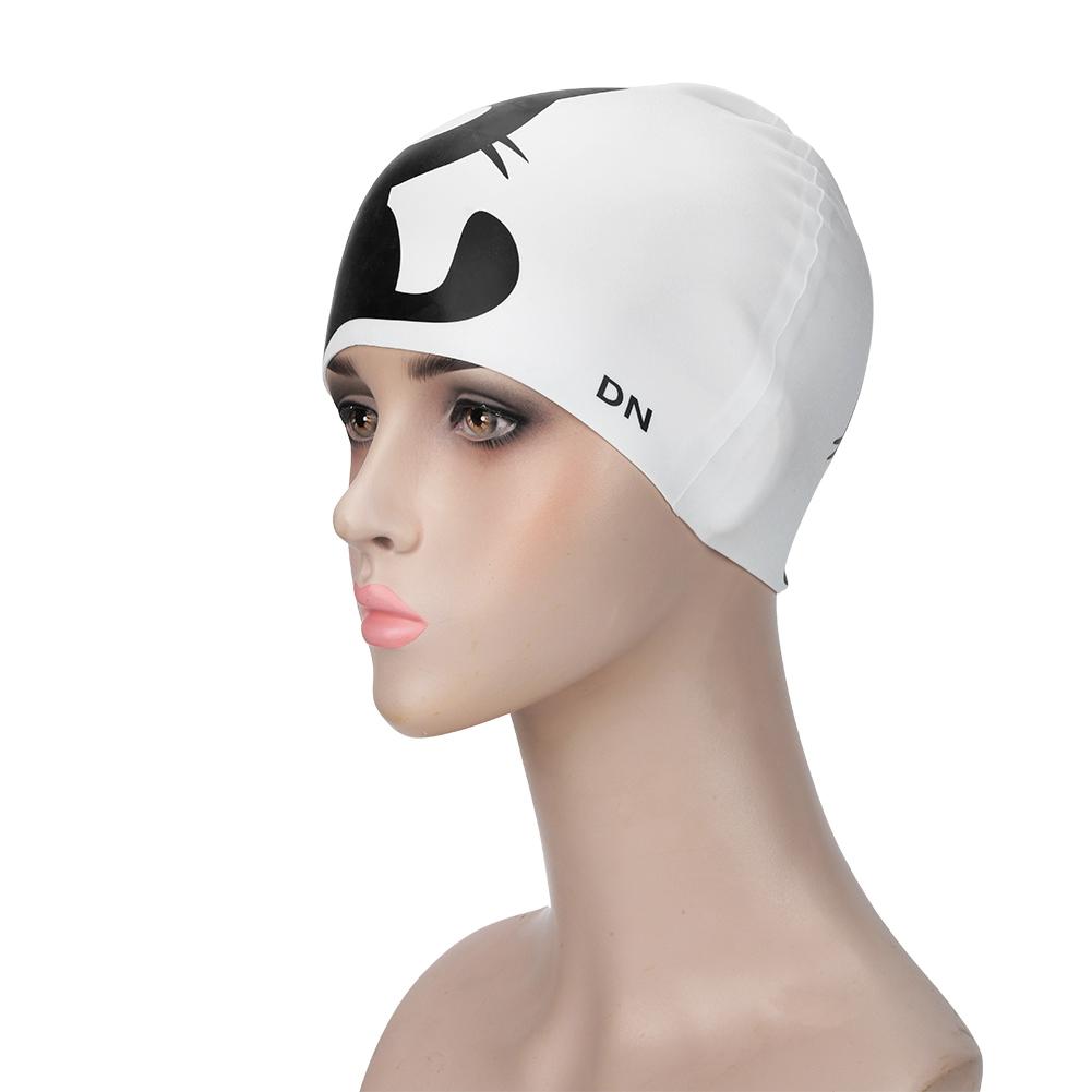 Unisex Cartoon Children Universal Cute Silicone High Elasticity Sports Swimming Cap(Cat)