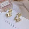 S925 Silver Korean Fashion Butterfly Shell Earrings for Women