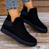 Large Size Casual Shoes for Women 2025 Autumn and Winter New European and American Flat Bottom Low Top Elastic Band Loafers for Women