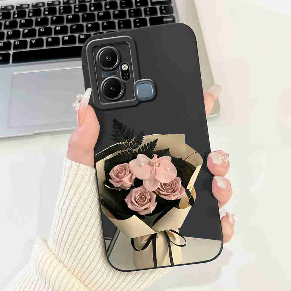 For Infinix Smart 6 Plus X6823C Case Luxury Floral Fashion Soft Silicone Cover For Infinix Smart 6Plus X6823 6.6" Phone Case