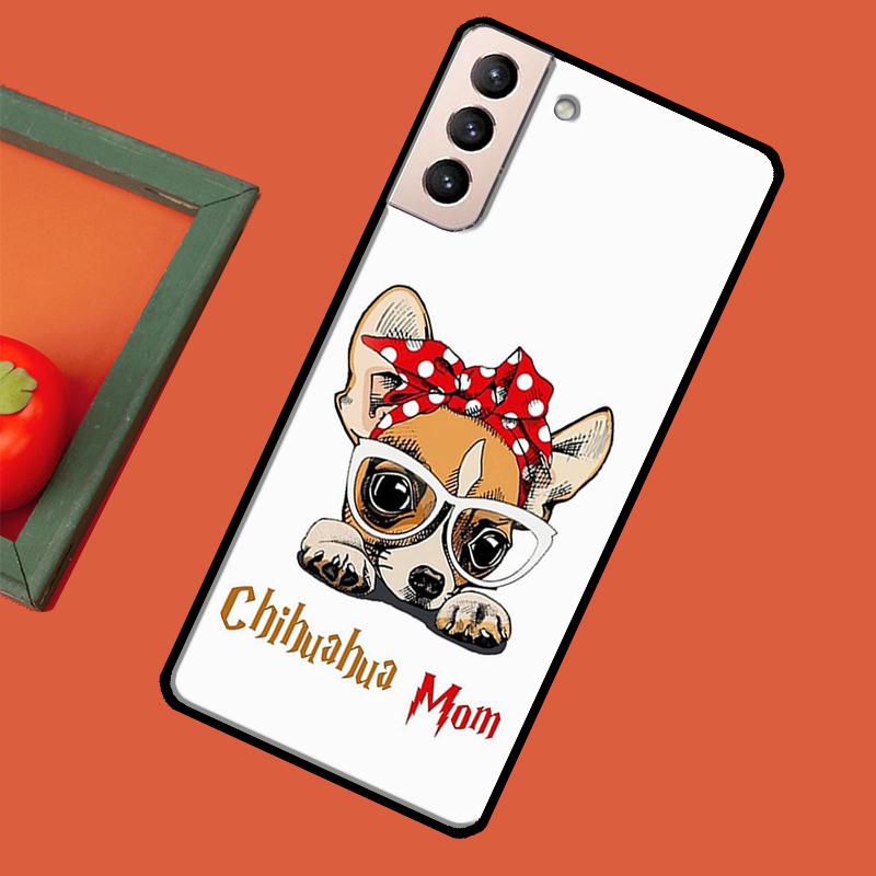 Love Chihuahua Dog Mom Puppy Soft Case For Samsung Galaxy S23 S22 S21 Ultra Note 20 Note 10 S8 S9 S10 Plus S20 FE Cover