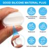 PATIKIL 6pcs 18mm Diameter Silicone Round Snap Type Lock Furniture Hole Plug Button Protective