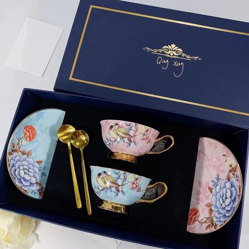 TXRMDX European Bone China Coffee & Tea Cup Set