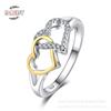 Love Ring, Heart-shaped Gold Color-preserving Ring, Micro-diamond Zircon Women's Ring.