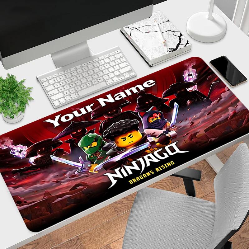 Custom 1Pc Ninjago Dragons Warriors Gaming Mouse Pad Keyboard Desk Mat Non-slip Rubber Lock Edge Waterproof Computer Mousepad for Office Q182