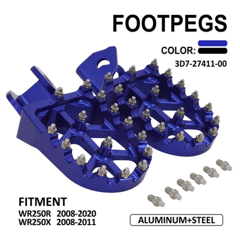 

CNC Aluminum Foot Pegs for WR250R/250X Off-Road Motorcycle чёрный