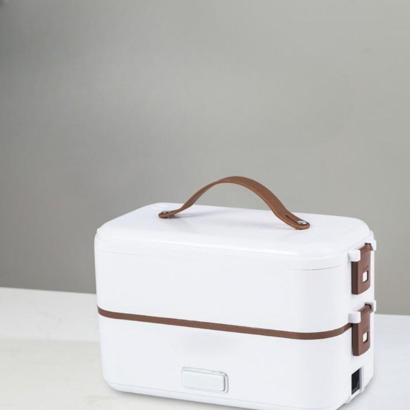 Stainless Steel Electric Lunch Box Corded Heating Compact Design Adjustable Temperature Control Office Food Jar Essential