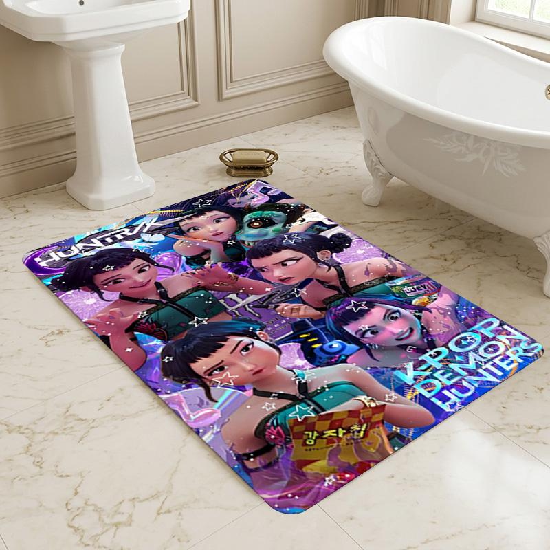 Kpop Demons Living Room Non-Slip Area Rug Soft Carpet for Bedroom Game Playroom Sofa Office Home Decor Doormat Christmas Gift C9211312