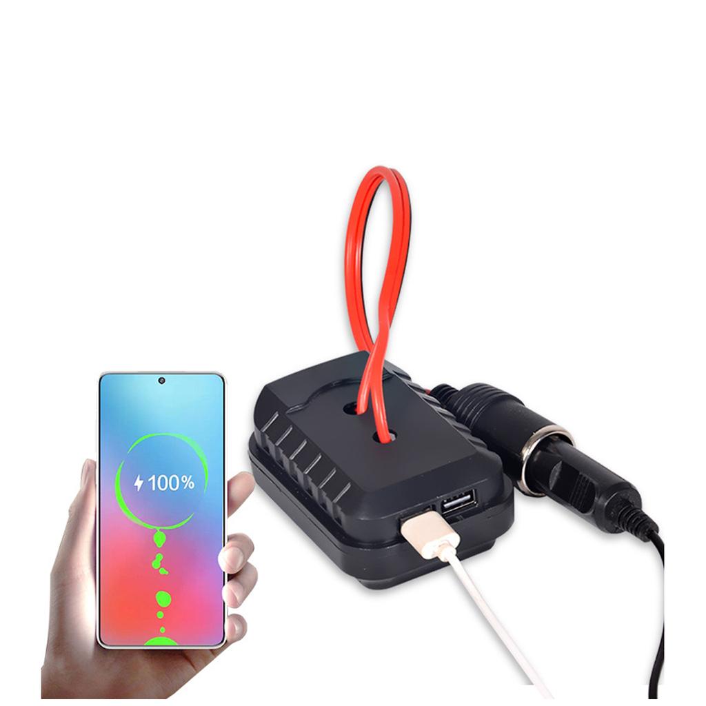 Portable Battery Adapter Converter with Dual USB Ports Compatible with For BL1830 BL1840 BL1815 and For A32106