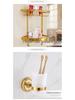 European Style Brass Gold Bathroom Towel Rack Set - Toilet Hardware & Accessories