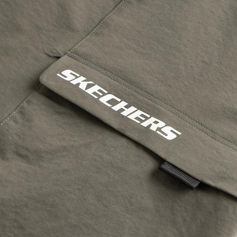 Skechers Quick-Drying Casual Sports Loose Breathable Skin-Friendly Commuter Outdoor Cargo Shorts Unisex shorts Sage-Green P225U127-04X9
