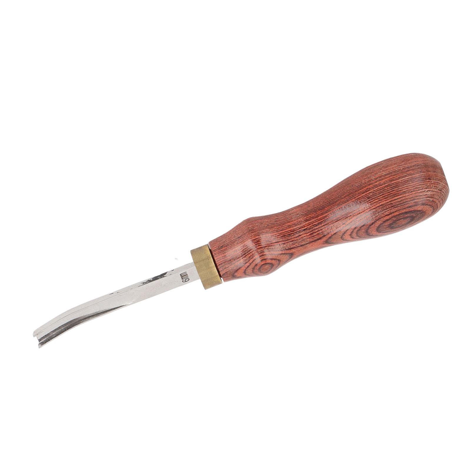 Leather Edge Bevelers Incisive Blade Wooden Handle Lightweight Portable Red 6mm Leather Skiver for DIY Leather Crafts
