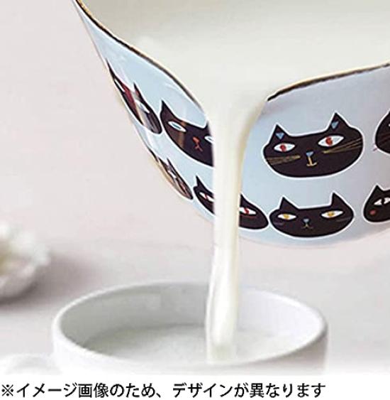 Tamahashi Milk Pan, Enamel, 15cm, IHGas Stove Compatible, Made in Japan, Prune WhiteRed Strawberry YJM-104