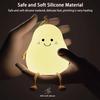 1PC Creative Cute LED Pear Night Light USB Rechargeable Dimming Touch Silicone Table Lamp Bedroom Decoration Couple Gift Boby Light