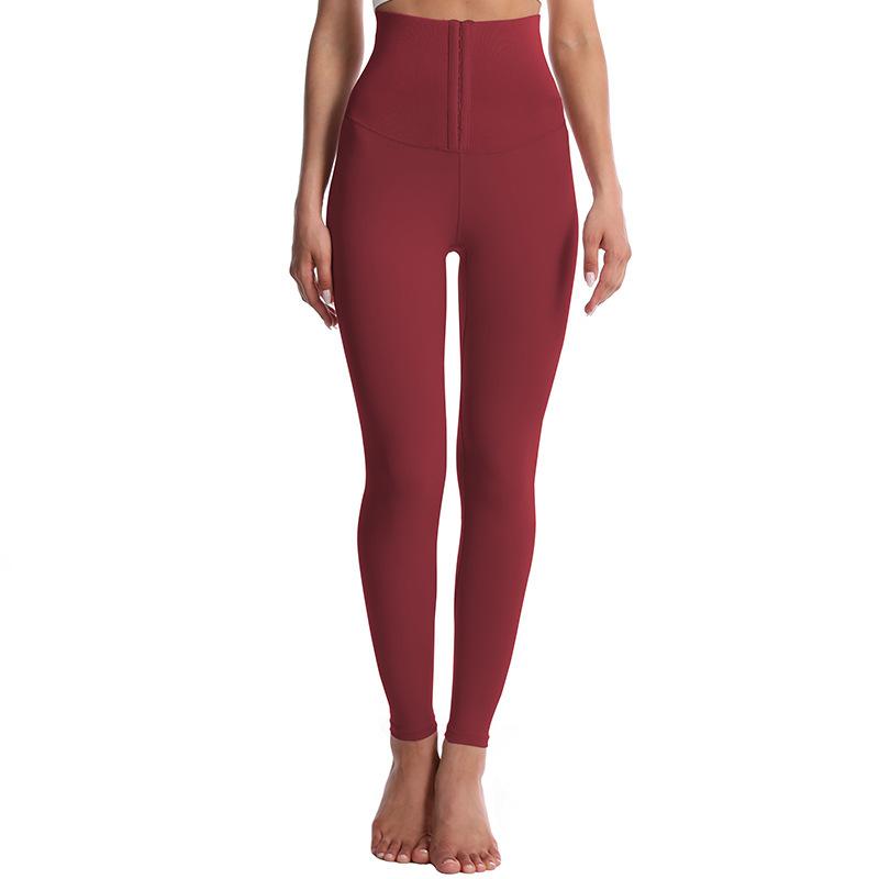 

Fashion Casual Comfort Versatile High Waisted Tummy Tucking and Hip Lifting Leggings Large Size Peach Buttocks Fitness Yoga Pants for Women XXL brick червоний колір