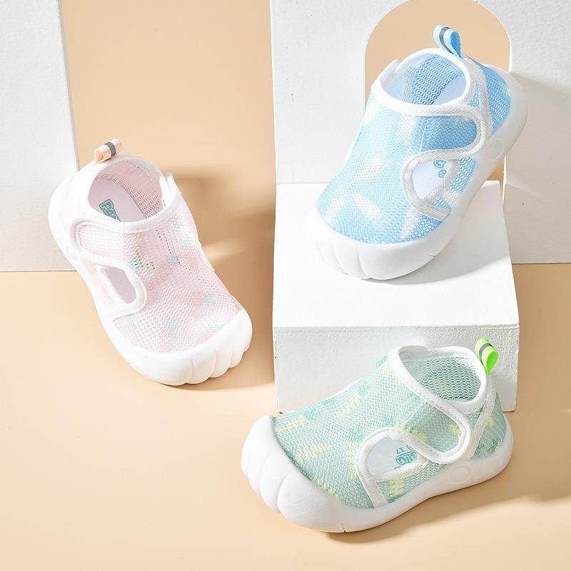 Learning-to-walk shoes, boys' and girls', 1–3 years old (8 months) mesh sneakers, infant shoes, anti-slip baby children's summer thin style
